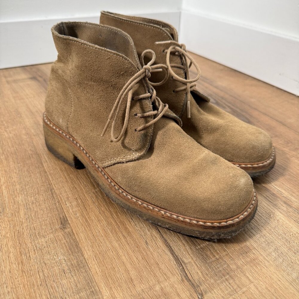 Vintage Roots Chukka Boots Suede Cabincore Utilitarian Chunky 7.5